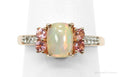 D'Joy Multi Gemstone Rose Gold Over Sterling Silver Ring - Size 6