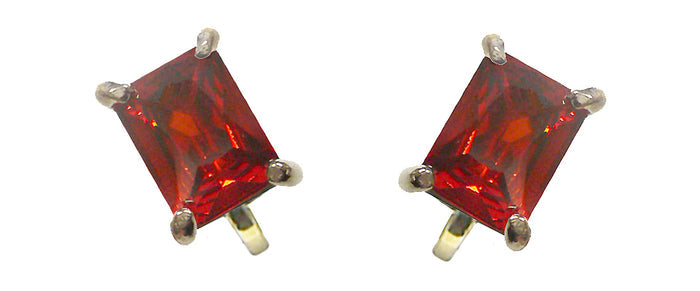 Estud500clipOn Bella Emerald Cut Stud Earrings CZ Stone Clip-On Earrings NF89500-2clipOn