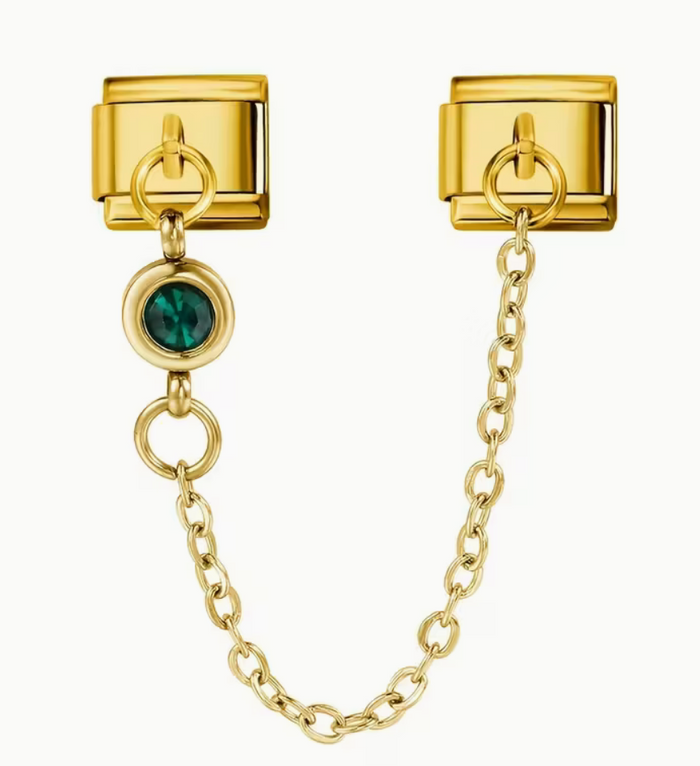 Gold Chained Colour Italian Charm
