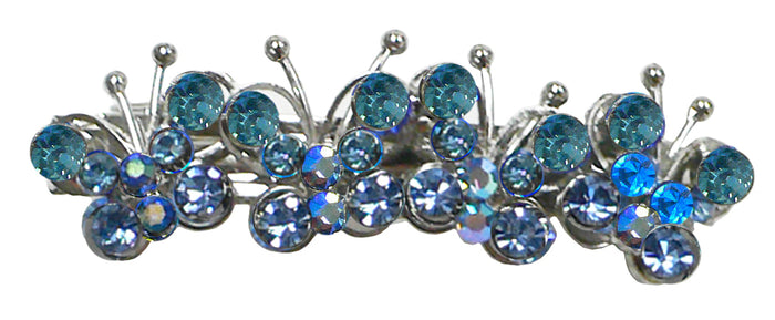 Hair Barrette Mid Size Design of  4 Shimmery Butterflies 5A86750-1