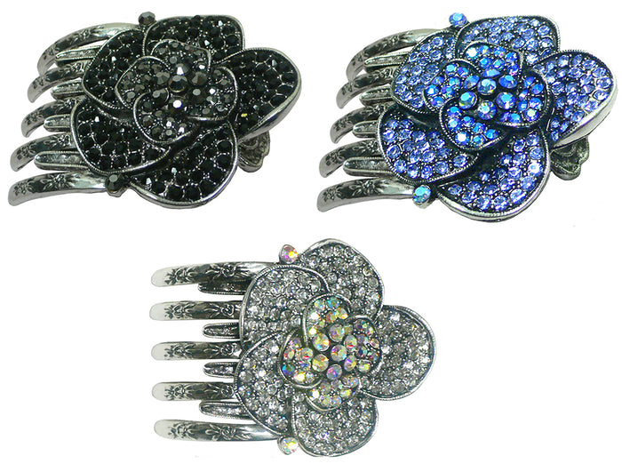 Jet-Sapphire-Crystal / Set of 3