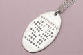 Kathy Bransfield Gandhi Quote Sterling Silver Necklace 18"