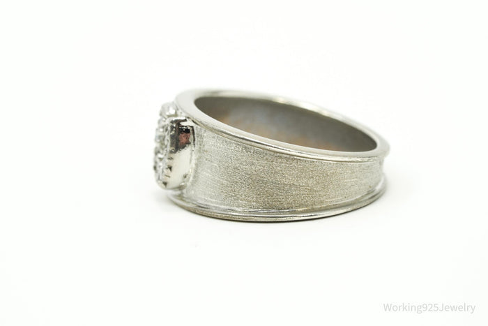 Kelly Herd Cubic Zirconia Horseshoe Sterling Silver Ring - Size 7.25