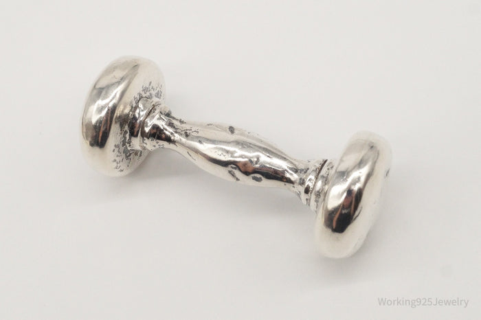 Large Antique Designer Webster Co Sterling Silver Baby Rattle