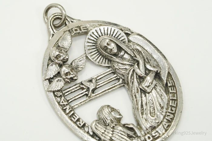 Large Antique Weston Mary Sterling Silver Pendant Charm