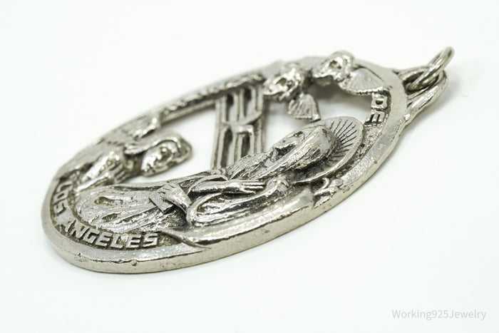 Large Antique Weston Mary Sterling Silver Pendant Charm