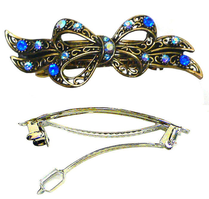 Large Barrette with Ribbon Hairbow #5A86600-4