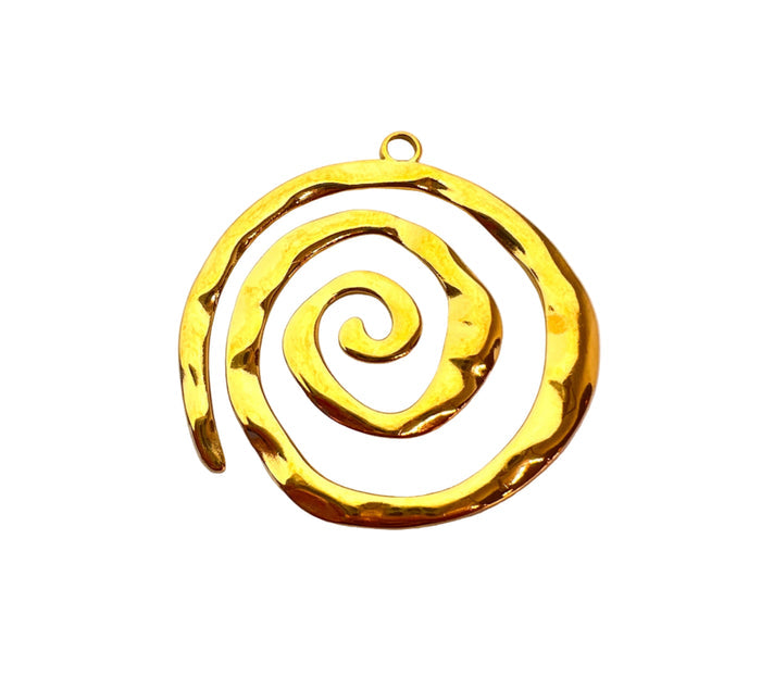 Large Gold Swirl Charm