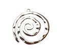 Large Silver Swirl Charm