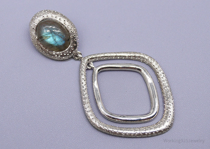Large TGGC Labradorite Sterling Silver Necklace Pendant