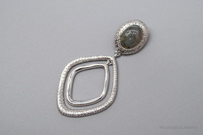 Large TGGC Labradorite Sterling Silver Necklace Pendant