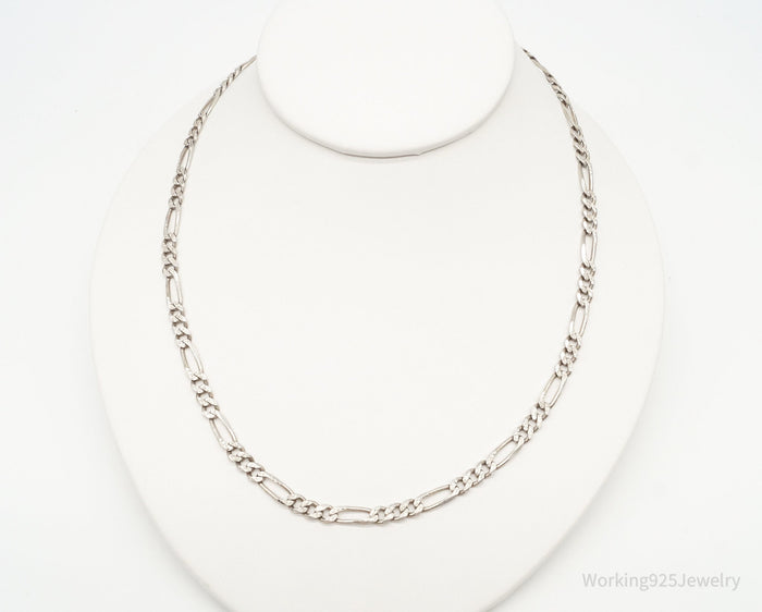 Long Vintage Italian Chain Sterling Silver Necklace