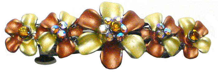 Medium Size Crystal Flower Barrette GL86400-10