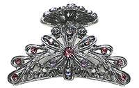 Medium Size Metal Jaw Clip Silver Tone   U86470-0340