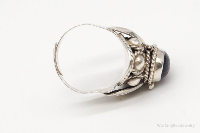 Mexico Hidden Compartment Sterling Silver Ring-Size 7.25 Adj