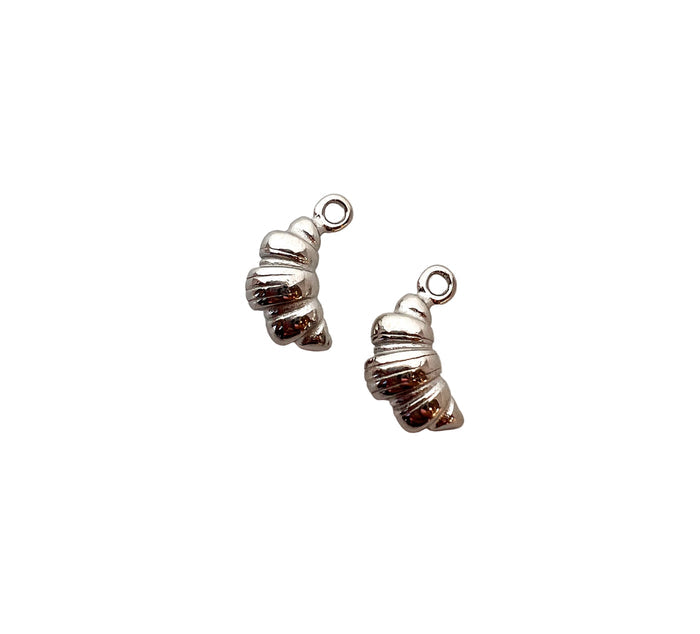 Mini Silver Croissant Charm