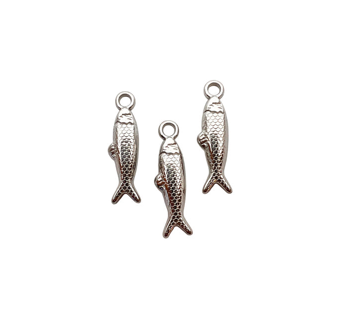 Mini Silver Fish Charm