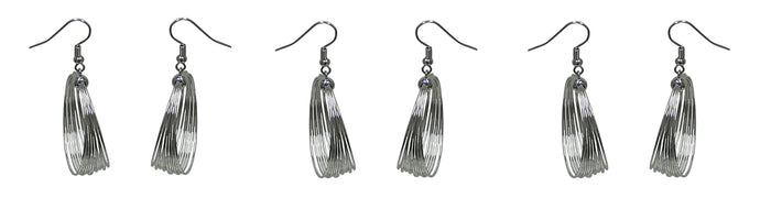 Multi Hoops Earrings Mid Size Hoop Rhodium Tone French Wire for Pierced Ears YX89650-1