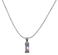 NAR800-3 Bella Rhodium Plated Necklace Chain and Mother of Pearl Pendant Lovely Lavender  #AR85800-3
