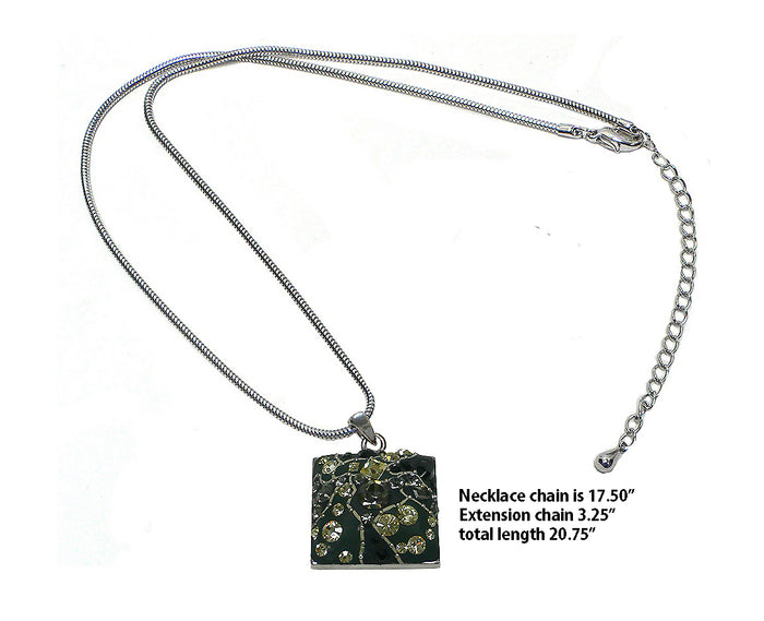 Necklace Chain and Pendant  Rhodium Plated Snake Chain #AR85010-1
