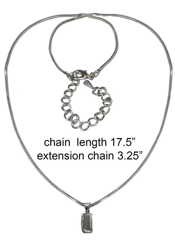 Necklace Chain and Pendant Rhodium Plated Snake Design Chain #AR85800-1