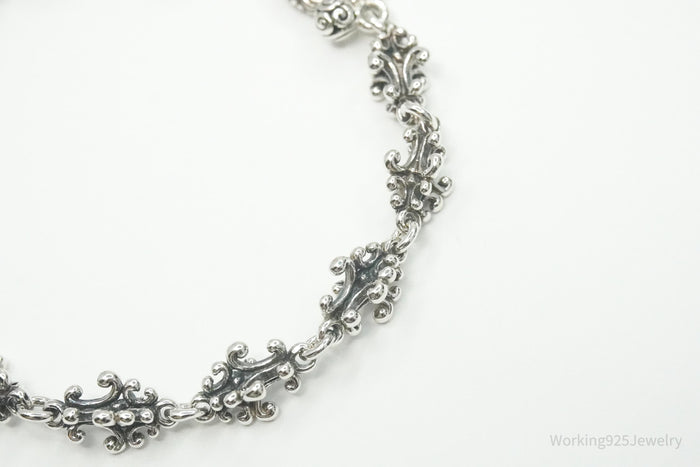 Novica Indonesia NV Balinese Crest Sterling Silver Toggle Bracelet - 7 5/8"