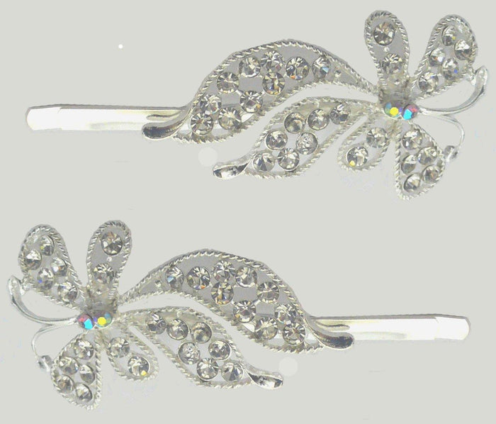 Pair of Butterfly and Ribbon Hairpins U86375-2788