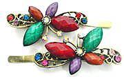 Pair of Butterfly Hairpins in Bright Colors  P86350-1-0150