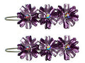 Pair of Daisy Flower Barretttes Snap-on Clip for Thin Hair YY86500-11