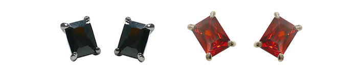 Jet and Hyacinth Red / Set of 2