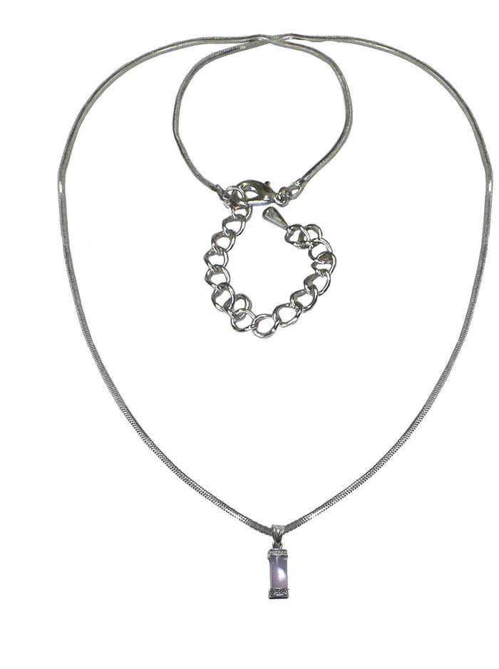 Set of 3 1 Ea 3 Styles, Necklace Chain/Pendant Small Mother of Pearl Tablet Pendants Ar85800