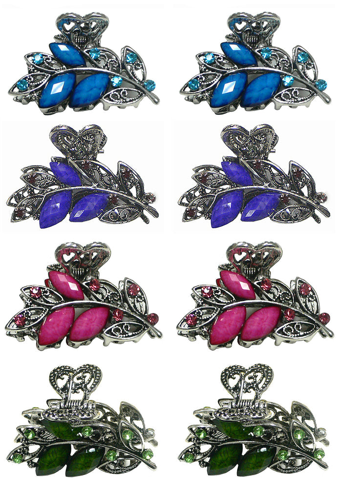 Set of 8 2 ea Blue Purple Hot Pink Olivine