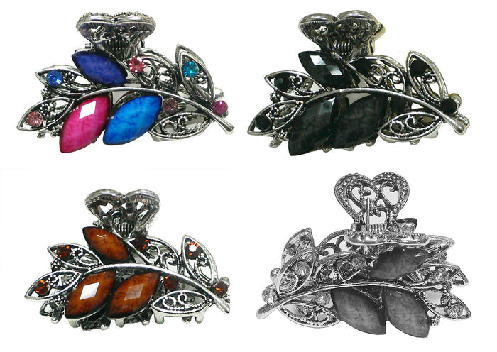 Set of 4 or Set of 8 Bella Small Metal Jaw Clip Claw Clip U86420-1521-4/8
