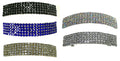 Set of 5 Bella Large Rectangular Bar Crystal Barrette Hair Clip,  U86900-0004-5