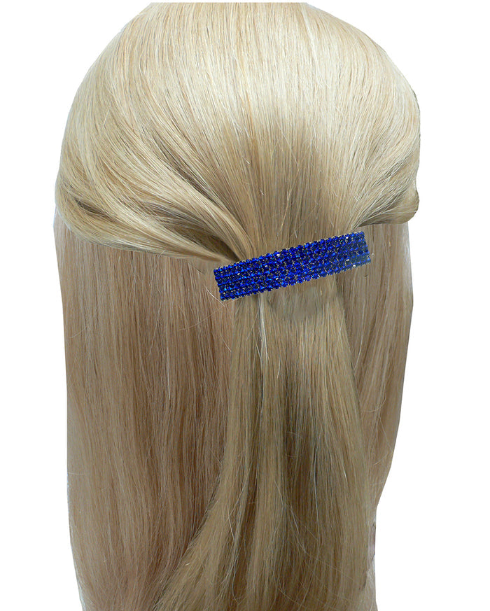 Set of 5 Bella Large Rectangular Bar Crystal Barrette Hair Clip,  U86900-0004-5