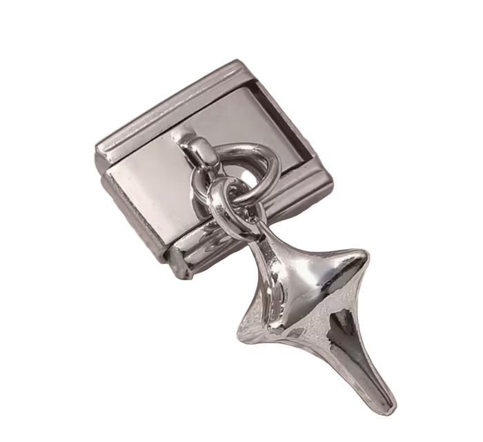 Silver Star Dangled Italian Charm