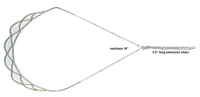 Silver Waves Necklace, Elegant to wear as is, Great for Embellishment to Create New Designs