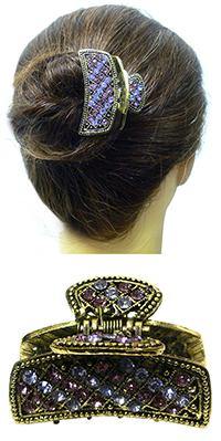 Small Metal Jaw Clip Design of Diamond Shaped Squares RW86460-4976