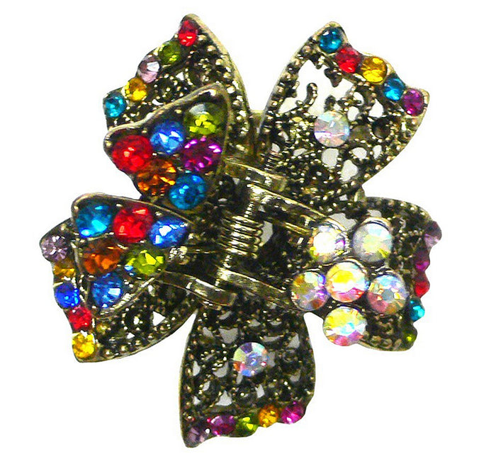 Small Round Jaw Clip Antique Gold Trim LPW86465-1