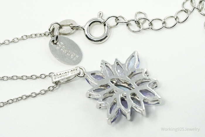 STAUER Tanzanite Sunburst Sterling Silver Necklace 20"