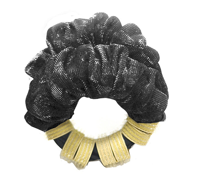 silver on black shimm / Blonde Wand
