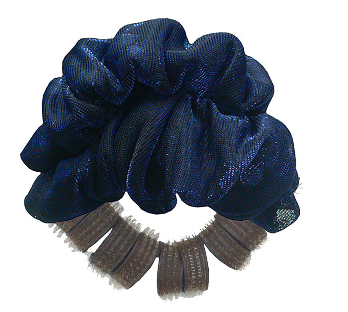 blue on black shimmers / Brown Wand