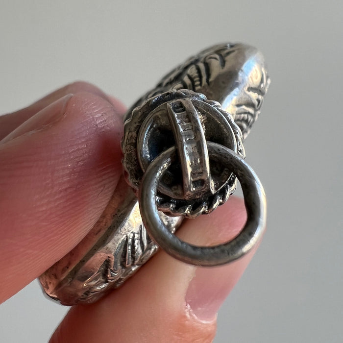 V I N T A G E // scent of the heart / sterling silver victorian style chatelaine vinaigrette perfume / a pendant