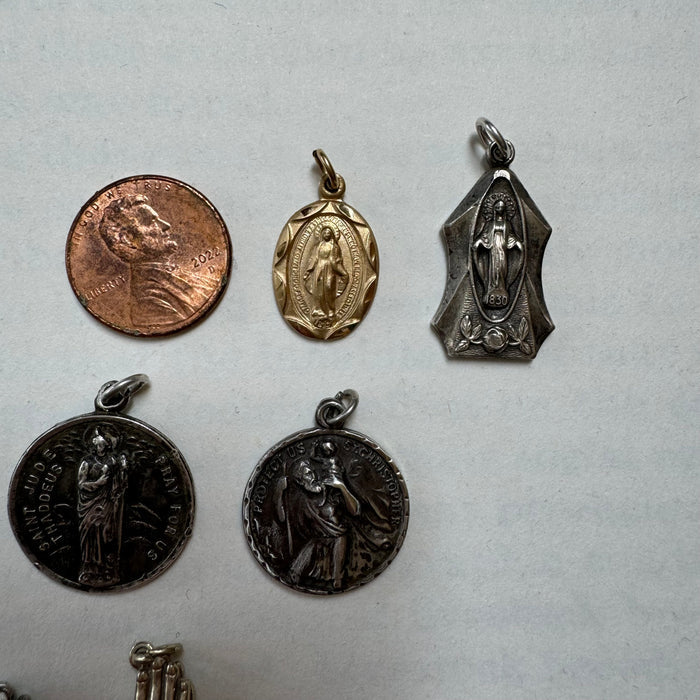 V I N T A G E // significant symbols / assortment of religious & prayer charms and pendants