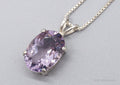 Vintage Amethyst Sterling Silver Necklace 18"
