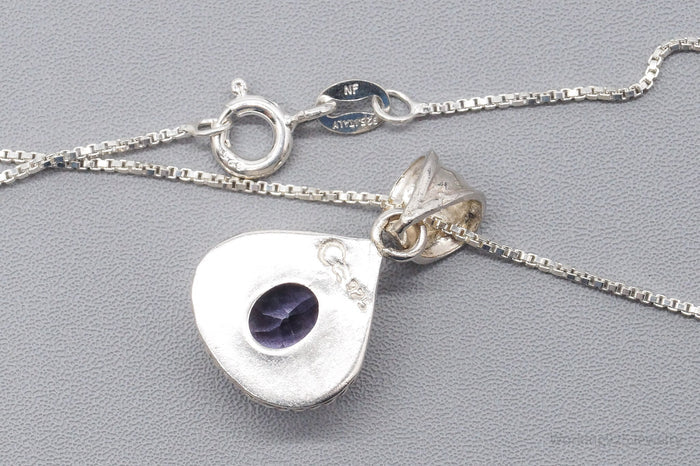 Vintage Amethyst Sterling Silver Necklace 18"