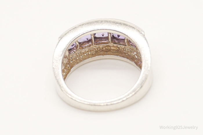 Vintage Amethyst Sterling Silver Ring - Size 5.25