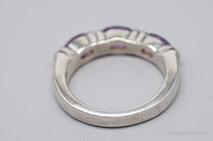 Vintage Amethyst Sterling Silver Ring - Size 6