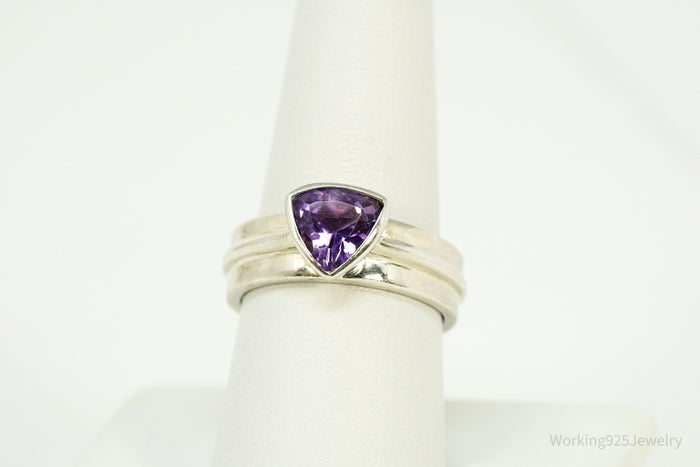 Vintage Amethyst Sterling Silver Ring - Size 9