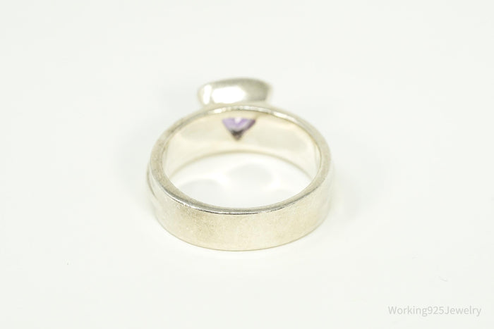 Vintage Amethyst Sterling Silver Ring - Size 9